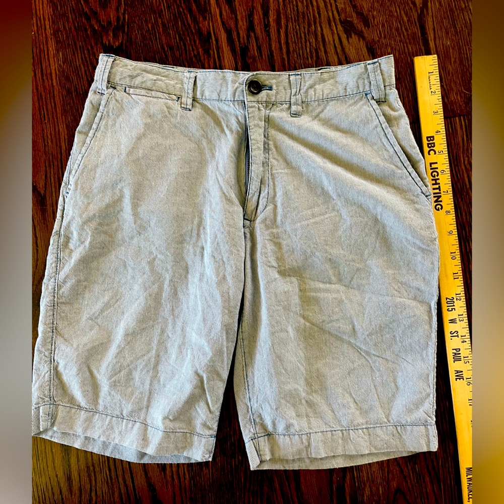 GAP men’s 29 waist lightweight blue and white stripes dress shorts